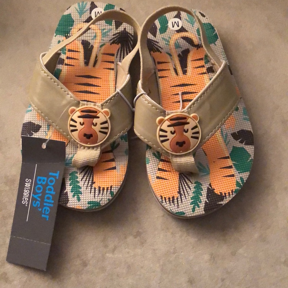 Tiger Flip Flops Sandals /Toddler Size 7-8